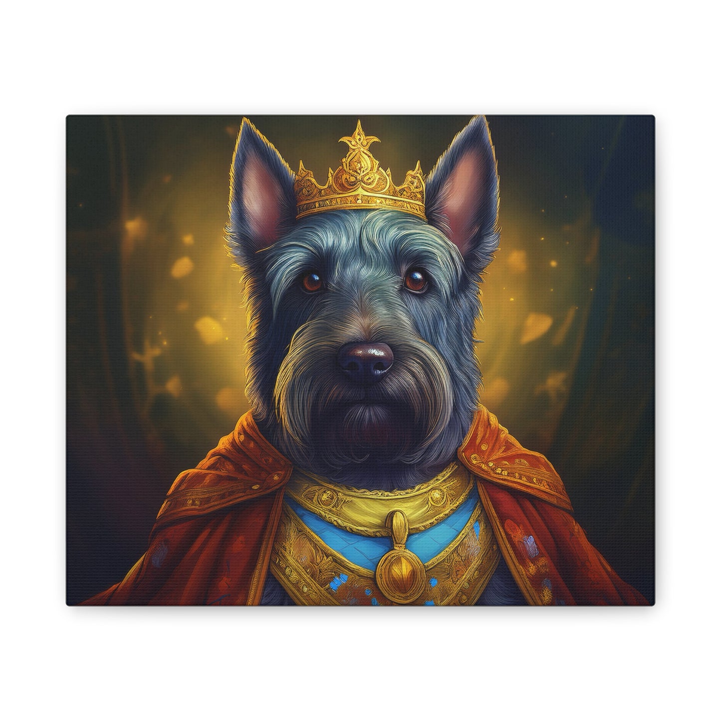Scottish Terrier Renaissance Pet Portrait on Canvas | Wall art, wall print, dog portrait, dog art