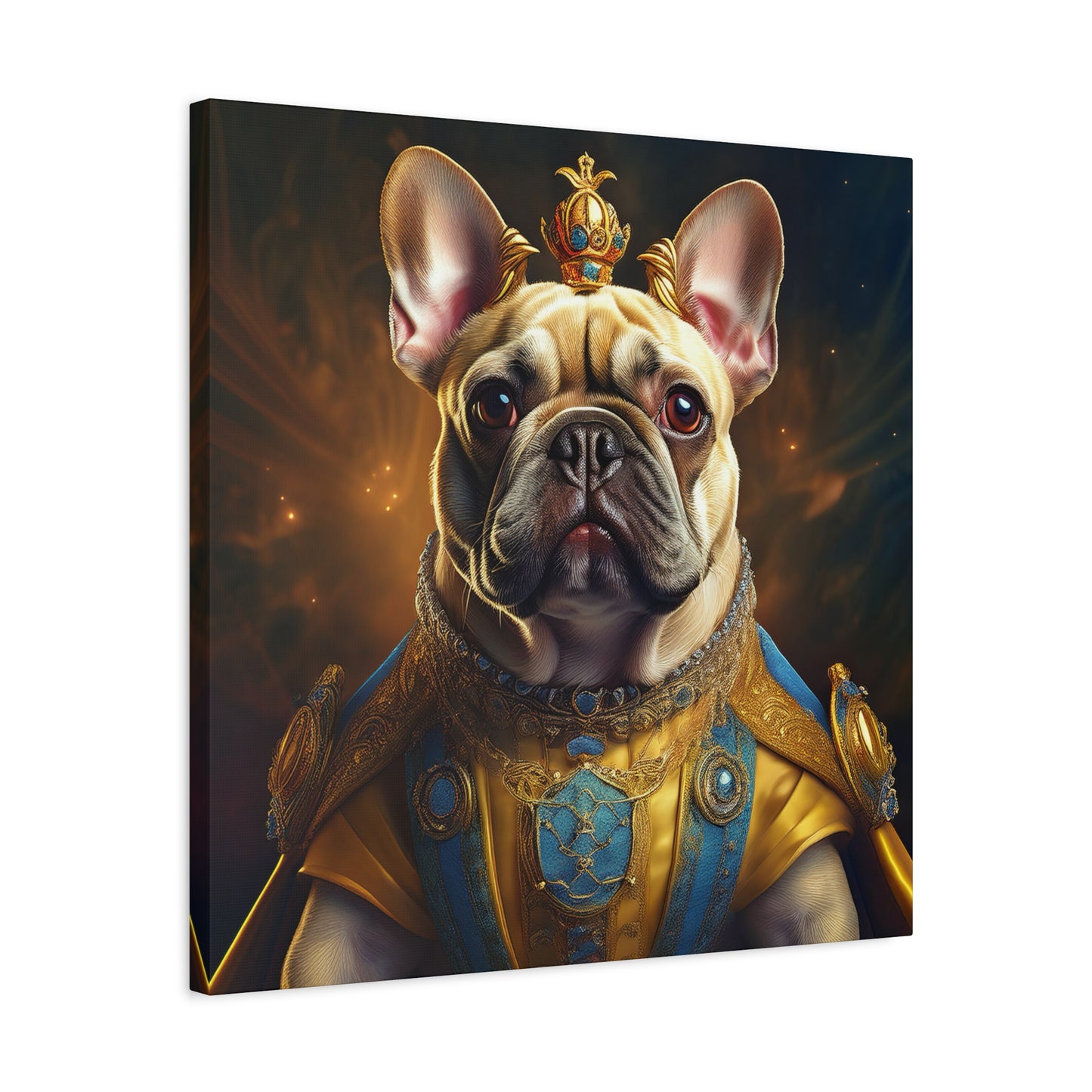 French Bulldog Renaissance Pet Portrait on Canvas | Wall Print | Wall Art | Dog Art