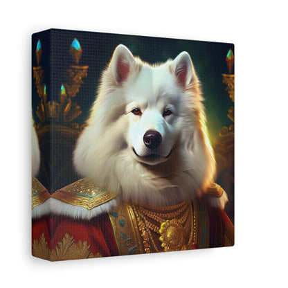 Samoyed Renaissance Pet Portrait on Canvas, wall art, wall print, dog portrait, dog art