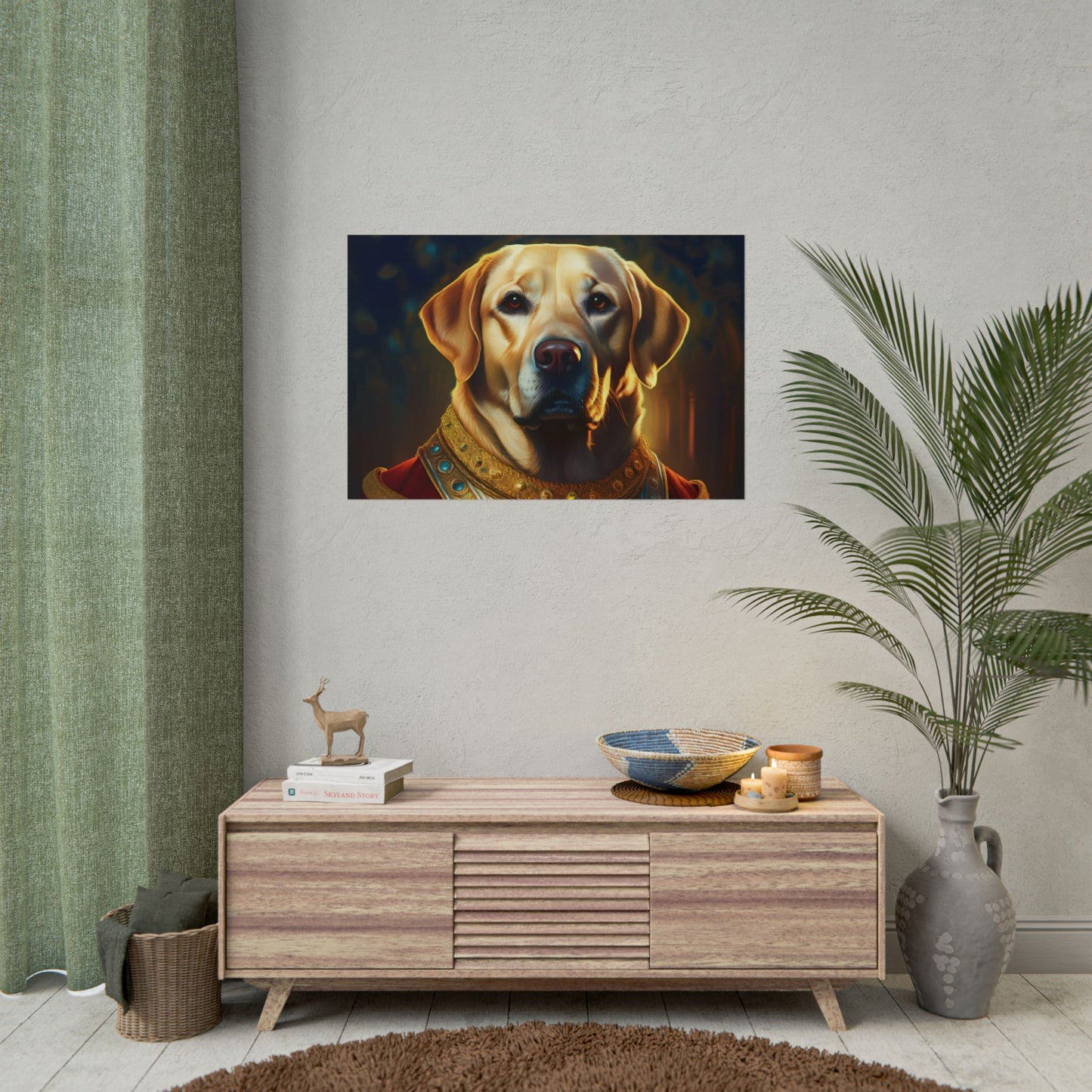 Labrador Retriever Renaissance Pet Portrait Art Print, Wall Decor Gift, Animal Lover Home Decor, Dog Wall Art