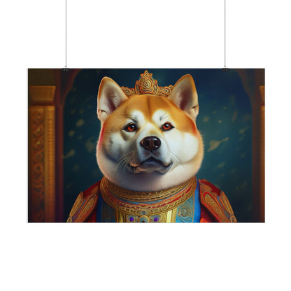 Shiba Dog Renaissance Portrait Print,  Art Print, Wall Decor Gift, Animal Lover Home Decor, wall prints, wall art