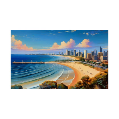 St Kilda Beach Australia Coastal Print | Style 1 | Wall Art | Wall Print