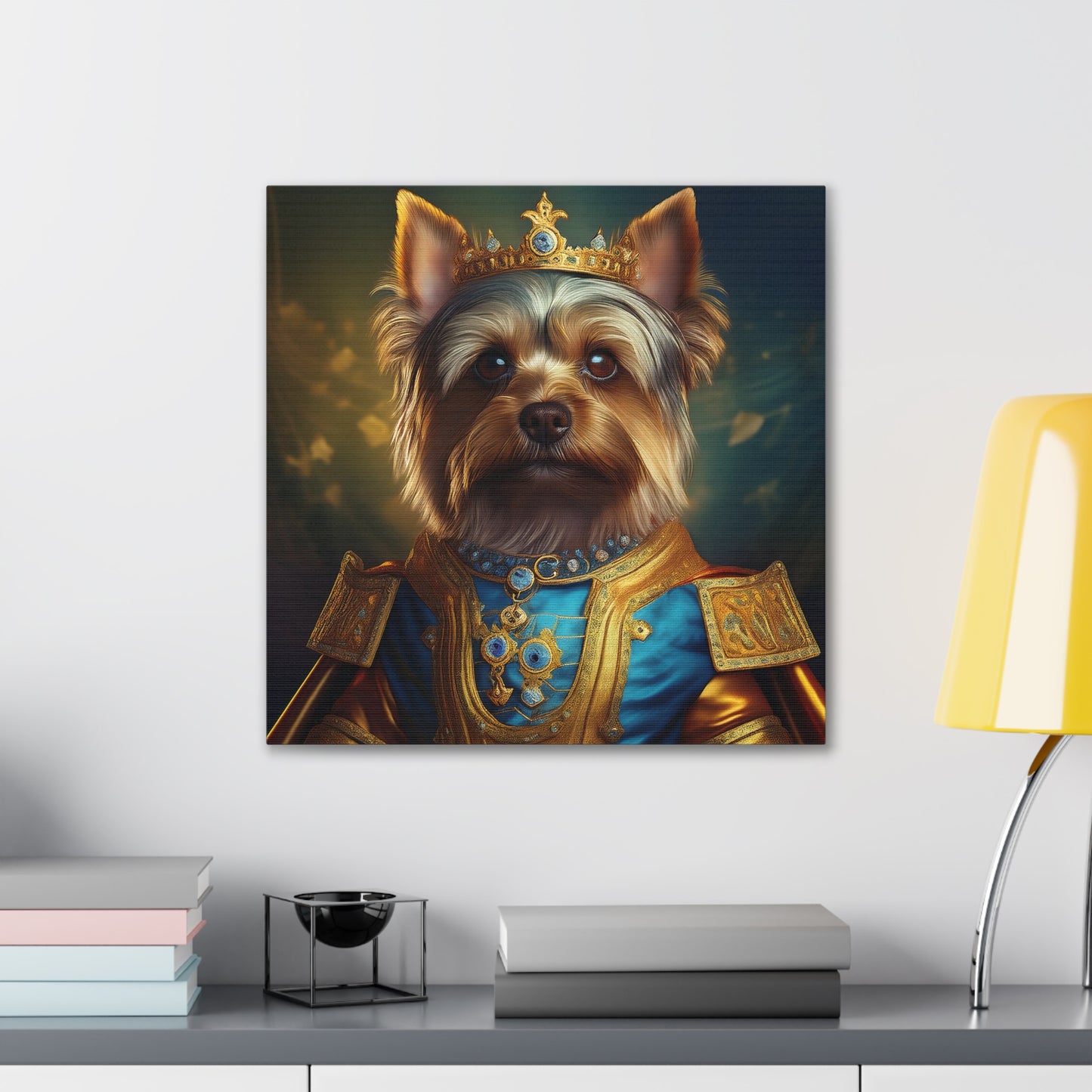 Yorkshire Terrier Renaissance Pet Portrait on Canvas | Wall Art | Wall Print | Dog Art