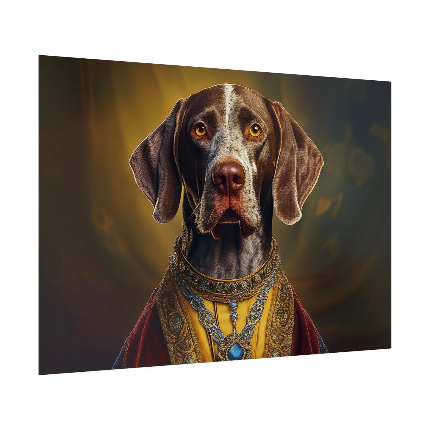 German Shorthaired Pointer Dog Renaissance Pet Portrait, Art Print, Animal Lover gift, Dog Wall Art, wall prints, wall art