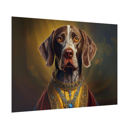German Shorthaired Pointer Dog Renaissance Pet Portrait, Art Print, Animal Lover gift, Dog Wall Art, wall prints, wall art