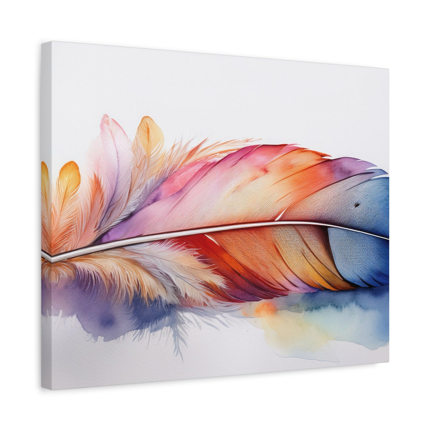 Rainbow Feather Watercolor Canvas Print - 3 | Elegant Wall Art & Prints | Unique Home Decor | Wall Print | Wall Art