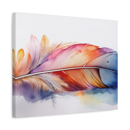 Rainbow Feather Watercolor Canvas Print - 3 | Elegant Wall Art & Prints | Unique Home Decor | Wall Print | Wall Art