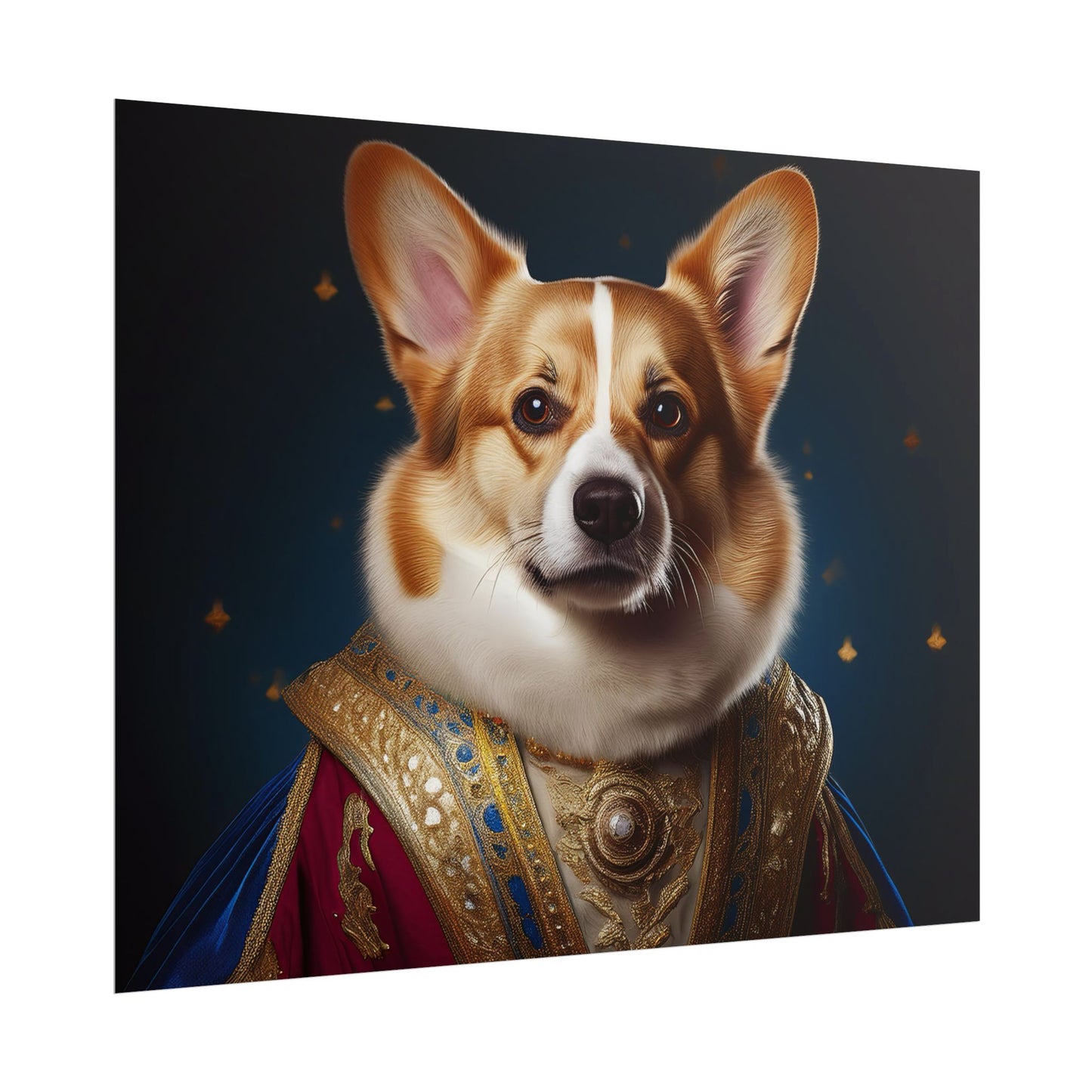 Pembroke Welsh Corgi Renaissance Pet Portrait Print | Wall Art | Wall Print | Dog Art