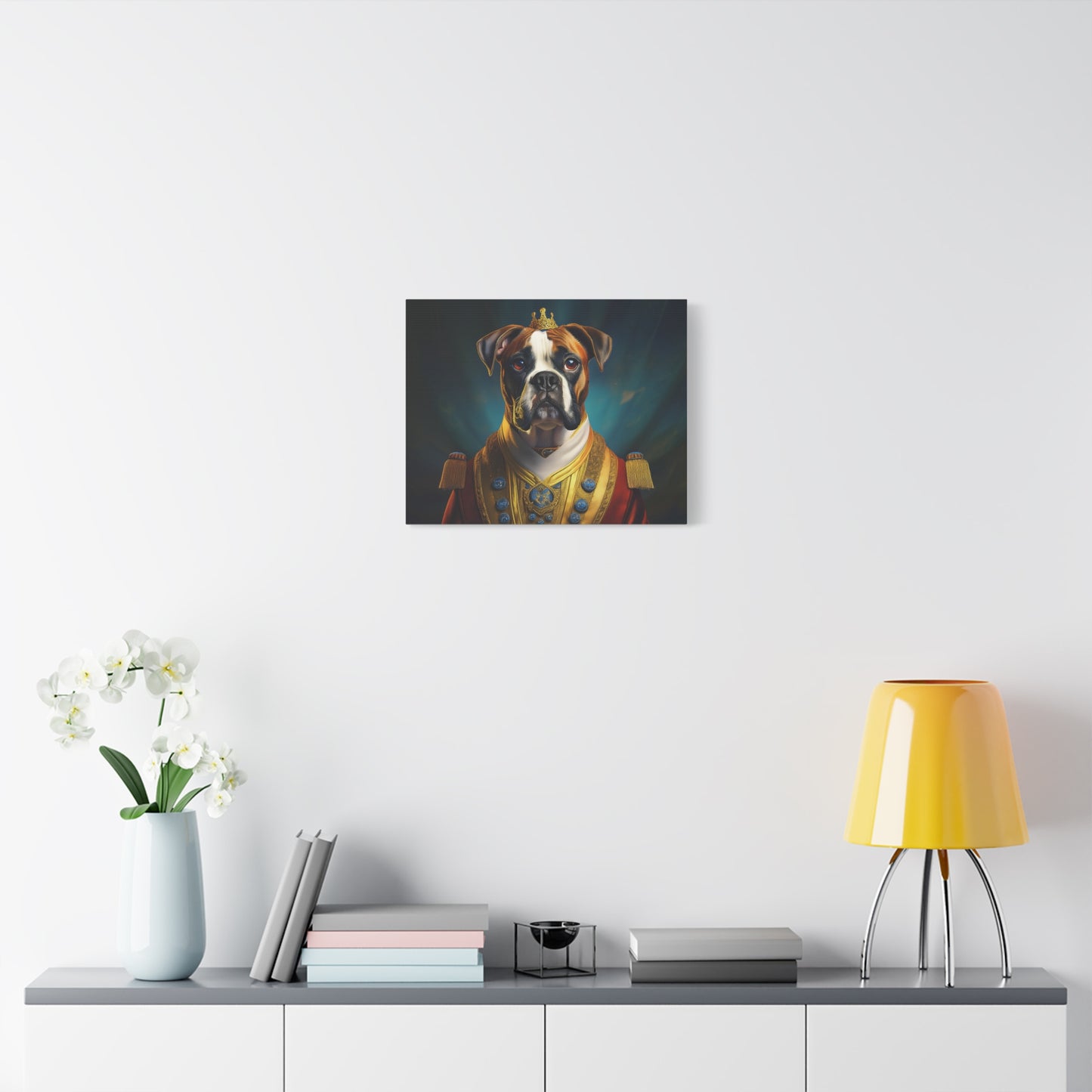 Boxer Renaissance Pet Portrait  on Canvas, wall art, wall print, dog portrait, dog art