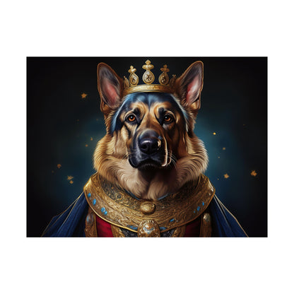 German Shepherd Renaissance Dog Portrait Art Print, Wall Decor Gift, Animal Lover Home Decor, Dog Wall Art