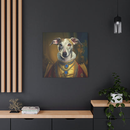 Whippet Renaissance Pet Portrait  Print - Canvas, wall art, wall print, dog portrait, dog art