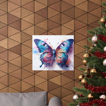 Teal, Blue & Purple Butterfly Alcohol Ink Wall Art |  Butterfly wall art | Wall Art | Wall Print