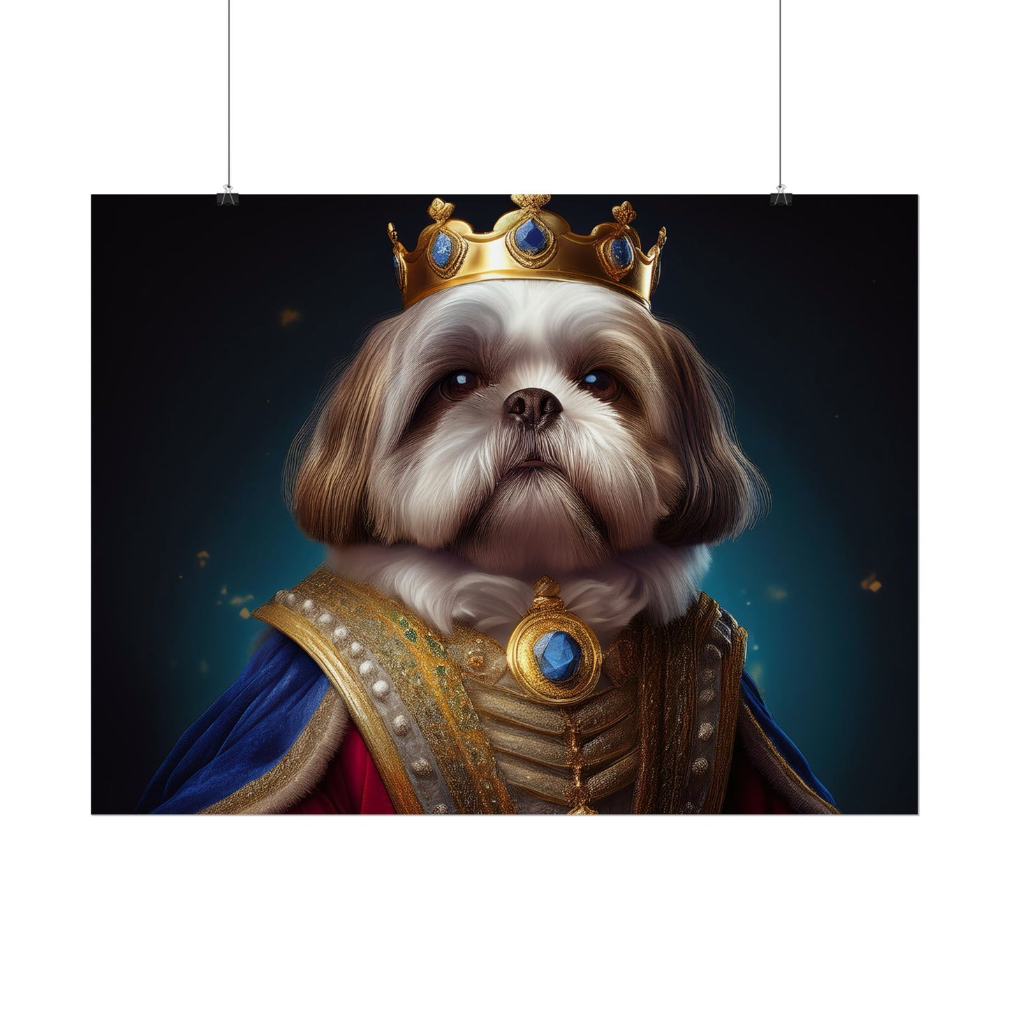 Shih Tzu Renaissance Pet Portrait Print | Dog Lover Wall Art | Dog Memorial Gift | Wall Art | Wall Print