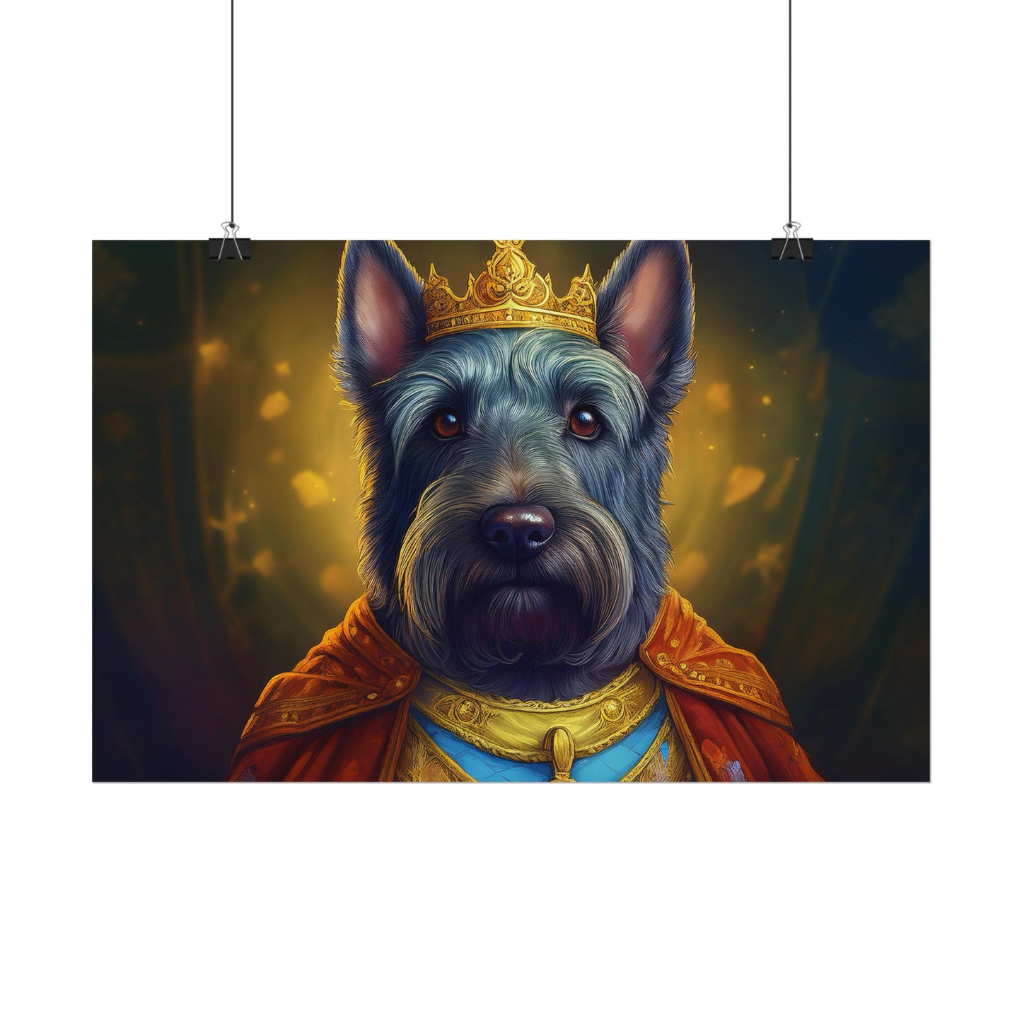 Scottish Terrier Renaissance Pet Portrait Print, Dog Lover Wall Art, Animal Artwork, wall prints, wall art, Dog Memorial Gift