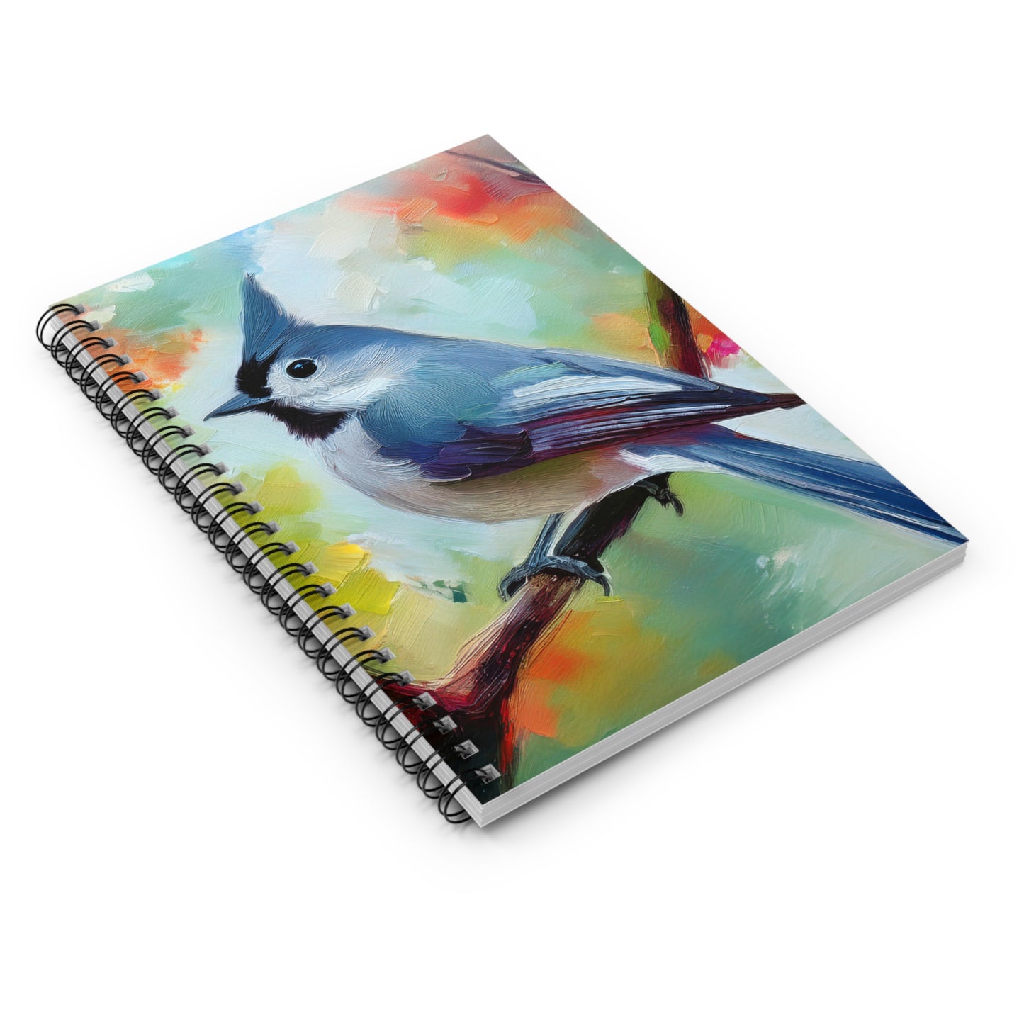 Tufted Titmouse Bird Spiral Notebook, American birds, bird, ornithology, journal, notes, dream journal, gardeners notebook
