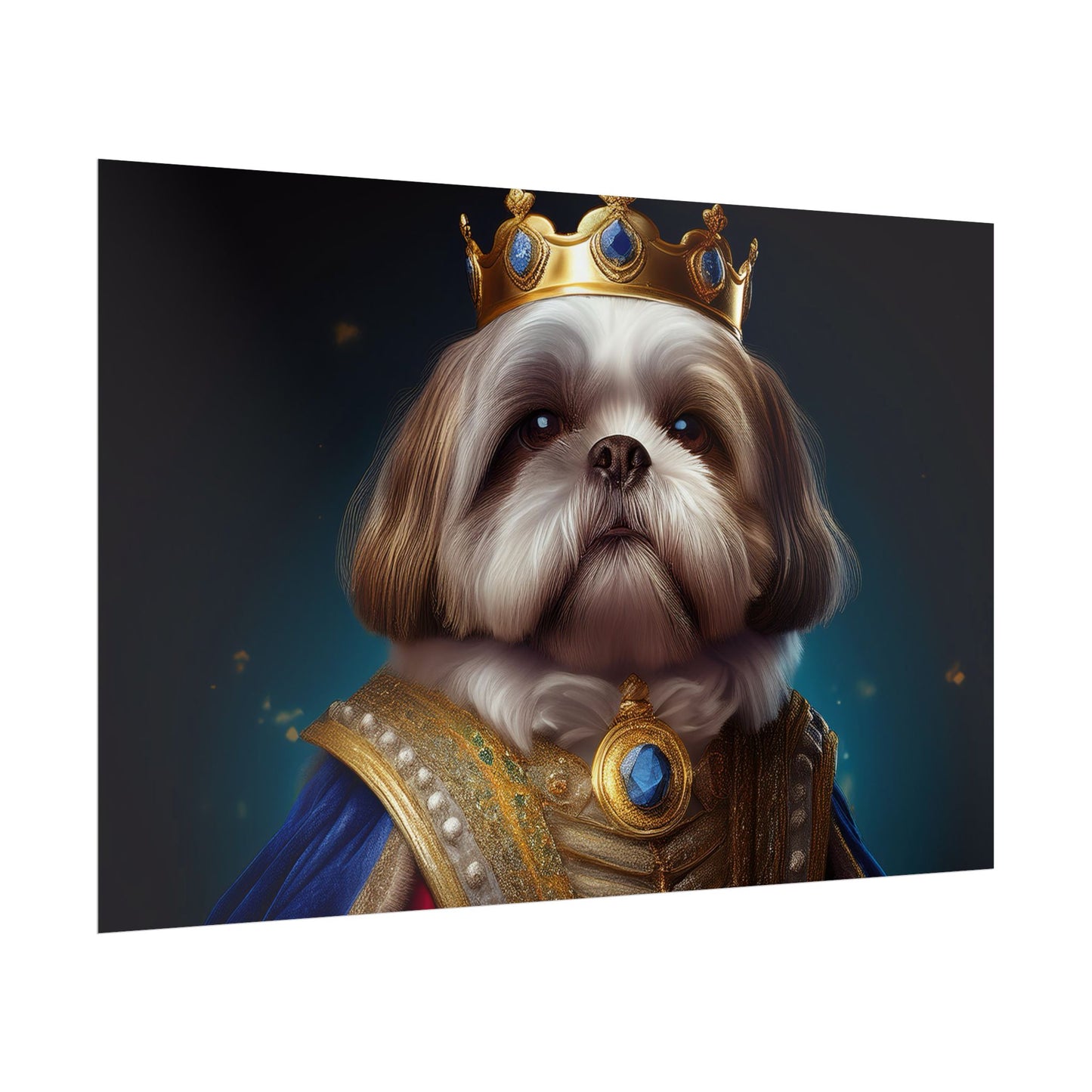 Shih Tzu Renaissance Pet Portrait Print | Dog Lover Wall Art | Dog Memorial Gift | Wall Art | Wall Print