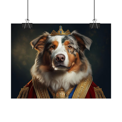 Australian Shepherd Dog Renaissance Pet Portrait Print | Wall Art | Wall Print