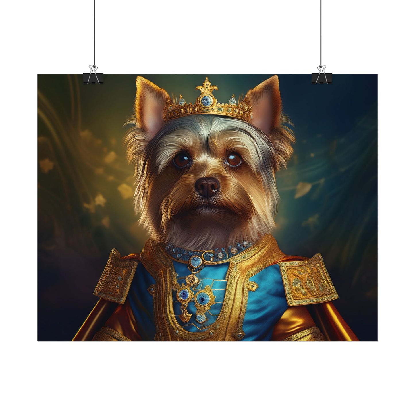 Yorkshire Terrier Dog Renaissance Pet Portrait Print | Wall Art | Wall Print | Dog Art