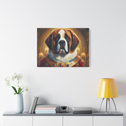 St Bernard Renaissance Portrait - Premium Canvas Wall Art, Dog Portrait, Unique Wall Print