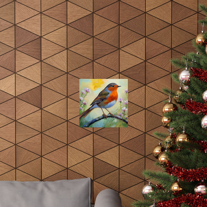 American Robin Bird Oil Painting Print | Wall Print | Wall Art | Bird Art