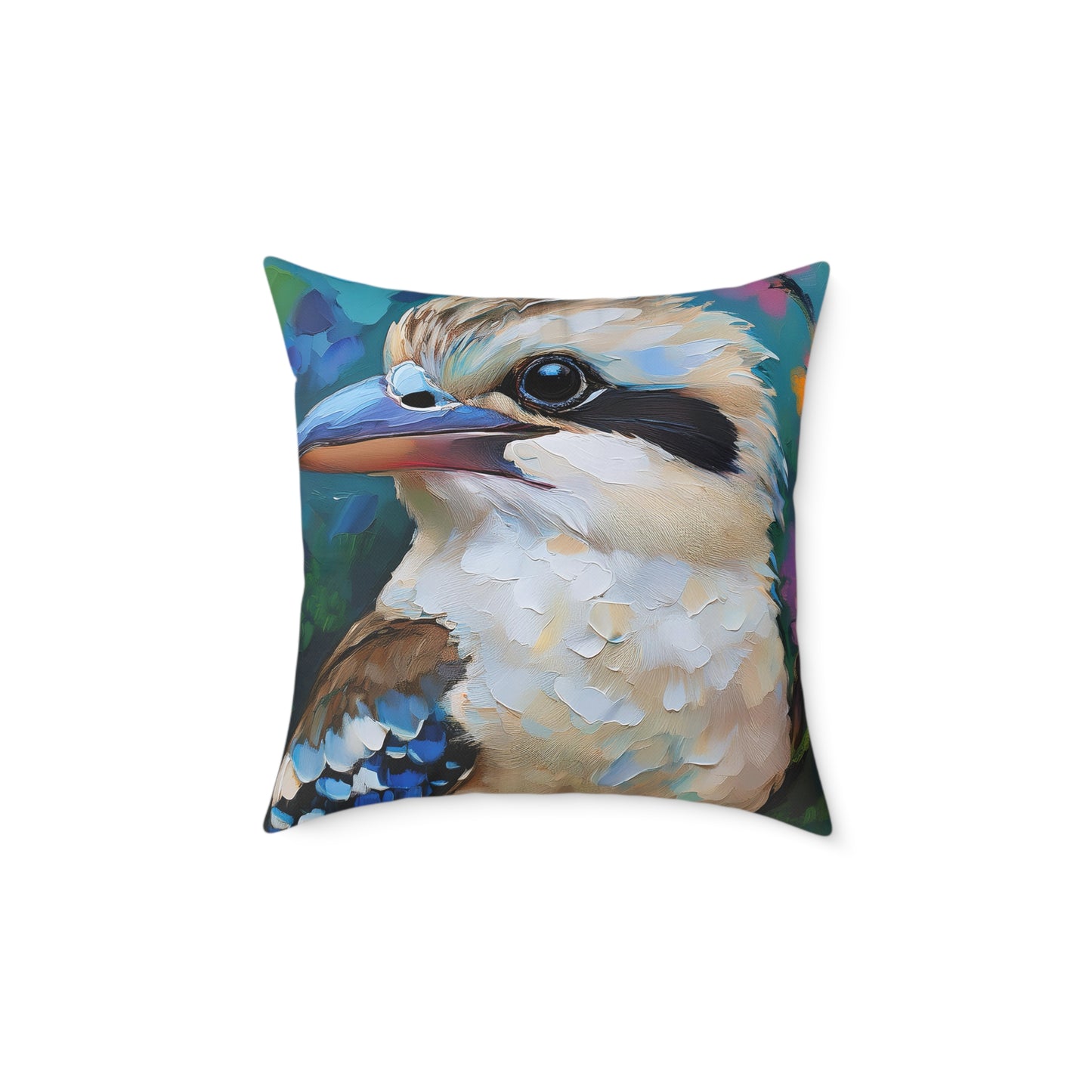 Vibrant Kookaburra Australian Bird  Pillow, Decorative Throw Cushion, Bird Lover Gift, Boho Home Decor, Nature-Inspired Accent Pillow