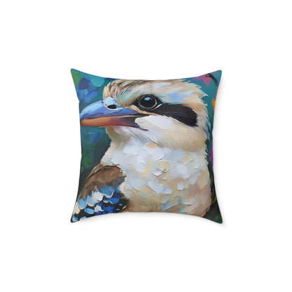 Vibrant Kookaburra Australian Bird  Pillow, Decorative Throw Cushion, Bird Lover Gift, Boho Home Decor, Nature-Inspired Accent Pillow