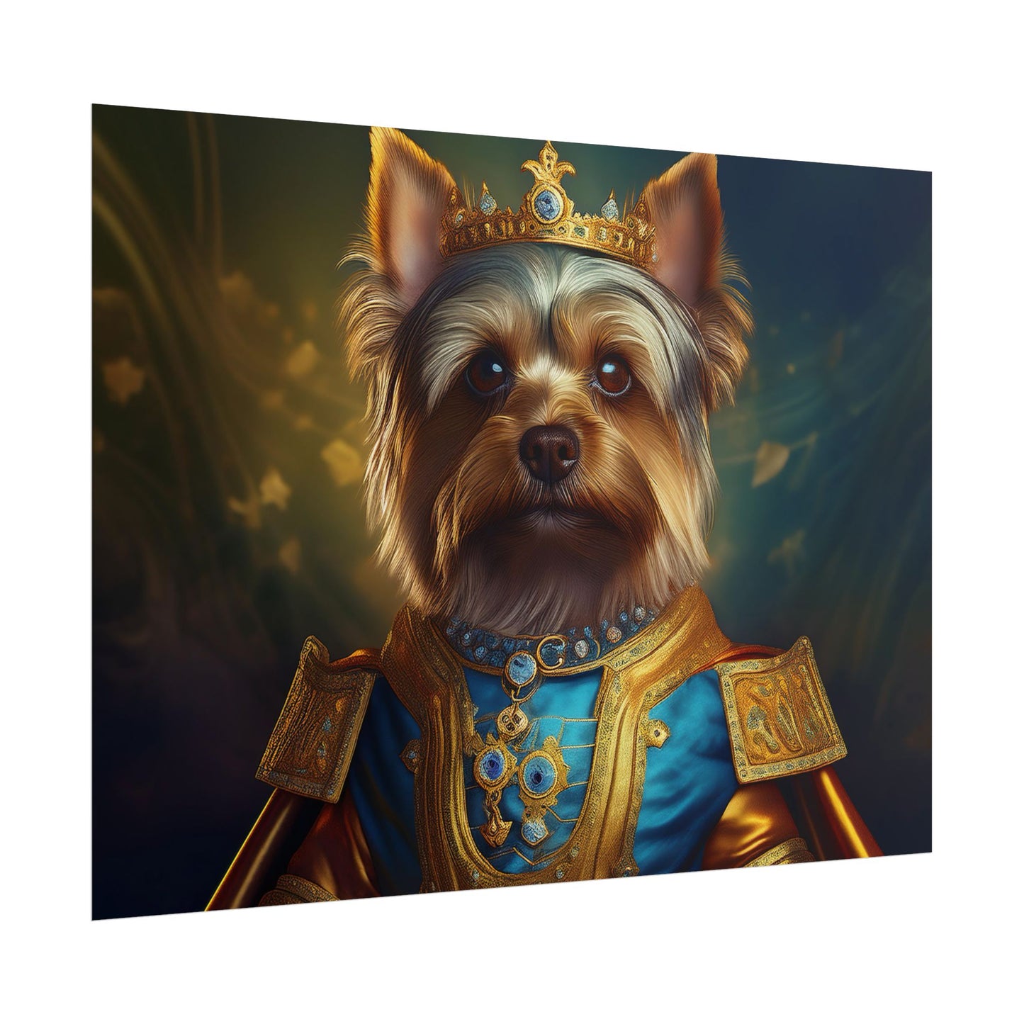 Yorkshire Terrier Dog Renaissance Pet Portrait Print | Wall Art | Wall Print | Dog Art