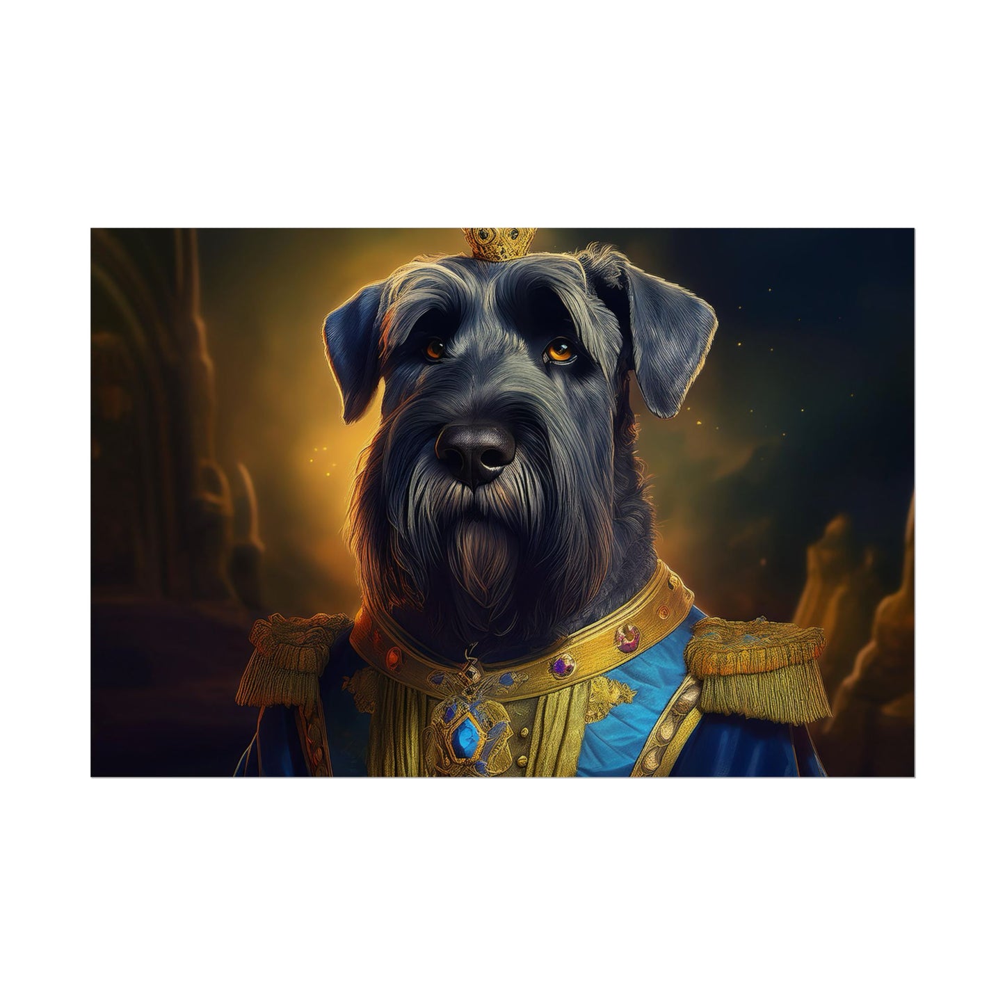 Giant Schnauzer Pet Renaissance Portrait Print, Dog Lover Wall Print | Wall Art | Wall Print