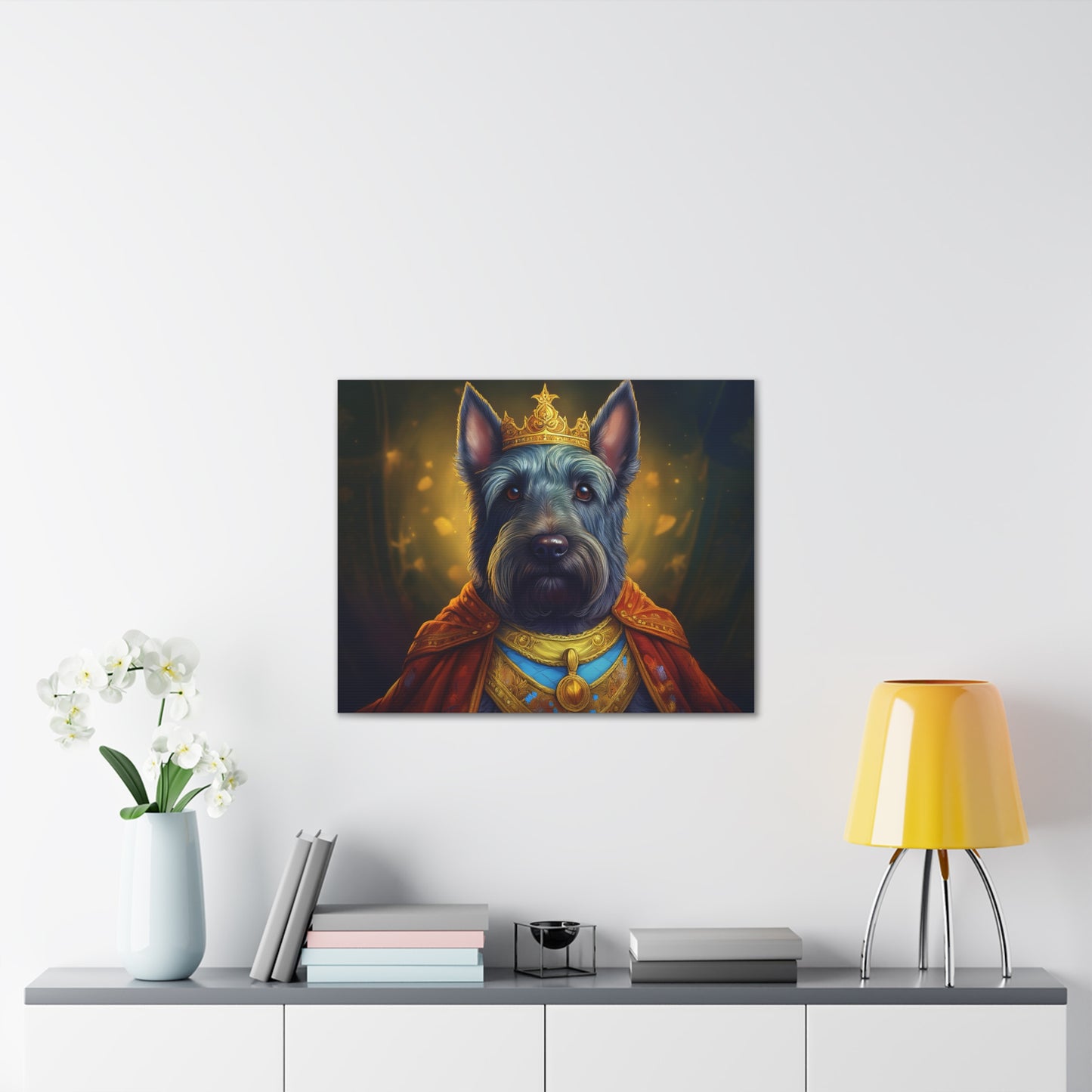 Scottish Terrier Renaissance Pet Portrait on Canvas | Wall art, wall print, dog portrait, dog art