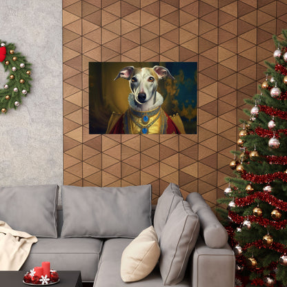 Whippet Dog Renaissance Pet Portrait Print, Whippet Art, Canine Decor, Dog Memorial Gift, wall print, wall art