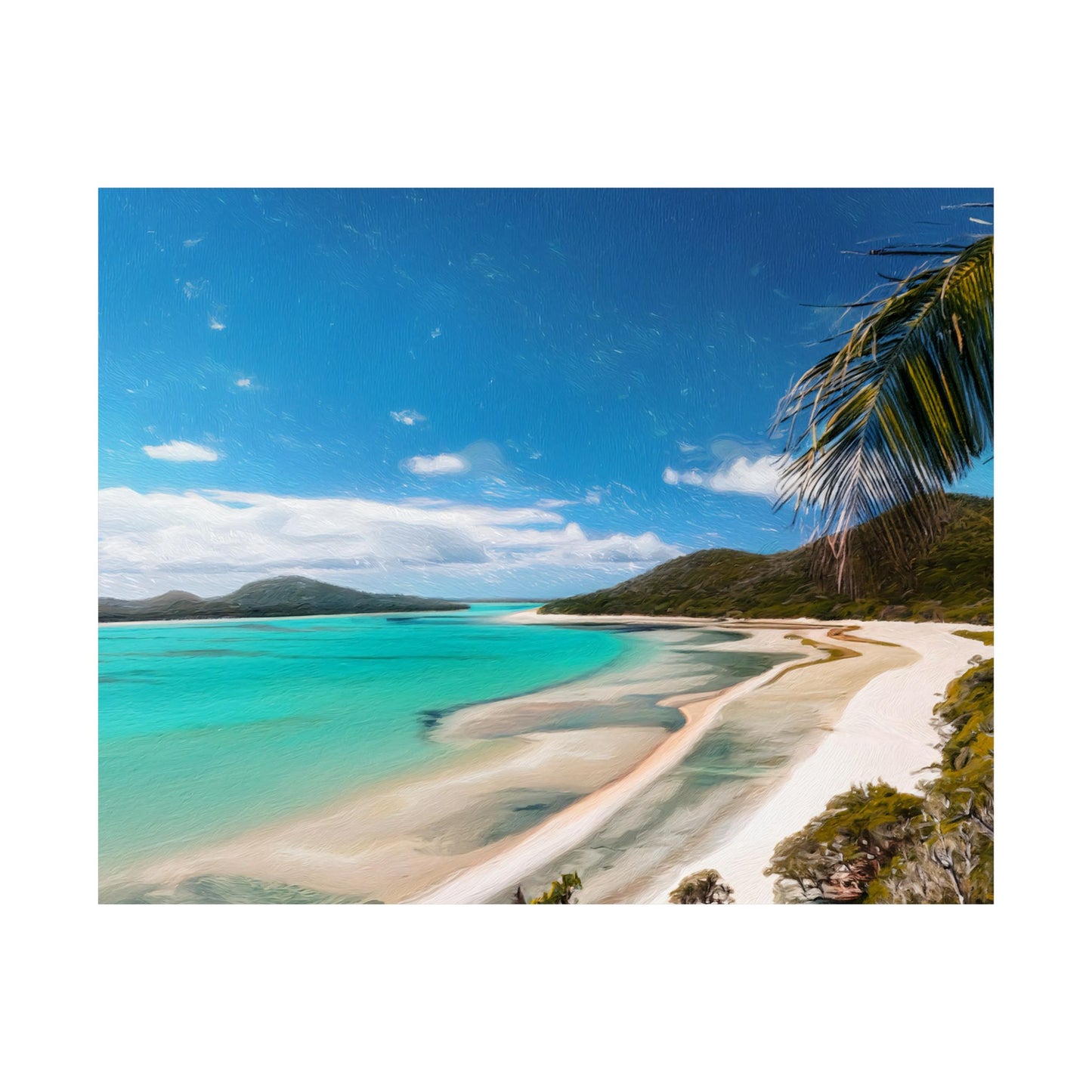 Whitehaven Beach Australia Coastal Print | Style 1 | Wall Art | Wall Print