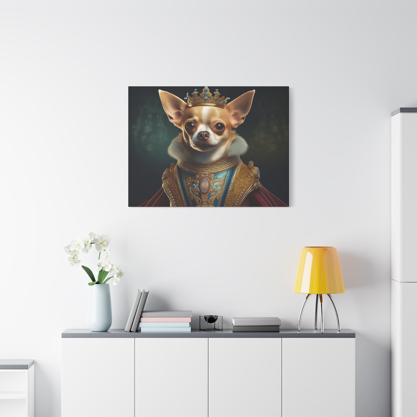 Chihuahua Renaissance Pet Portrait on Canvas | Wall art | Wall print | Dog art