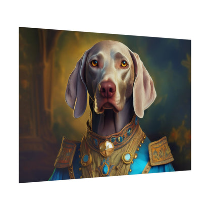 Weimaraner Renaissance Pet Portrait Print, wall print, wall art, Animal Lover Home Decor, Dog Wall Art