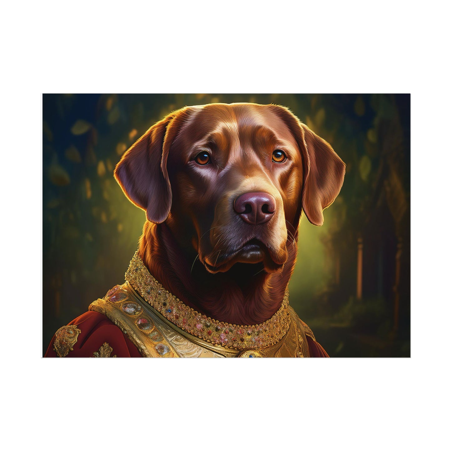 Chesapeake Bay Retriever Dog Renaissance Pet Portrait Print, Animal Lover print, Dog Wall Art, wall print, wall art