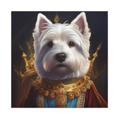 West Highland White Terrier Pet Portrait Renaissance - Canvas, wall art, wall print, dog portrait, dog art