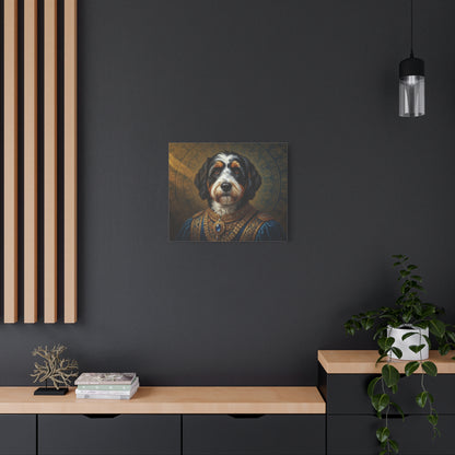 Bernedoodle Renaissance Dog Portrait Canvas Art, Pet Portrait Wall Decor, Animal Lover Gift, Home Decoration, Unique Dog Artwork