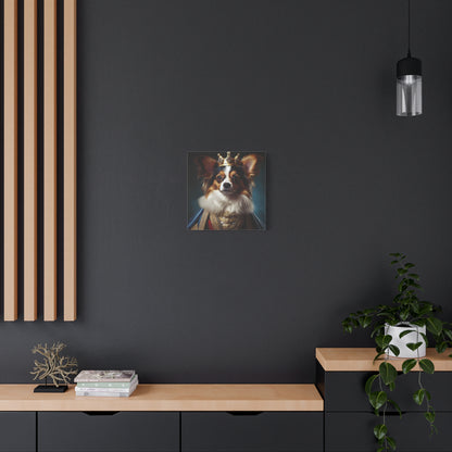 Papillon Pet Portrait Renaissance on Canvas, wall art, wall print, dog portrait, dog art