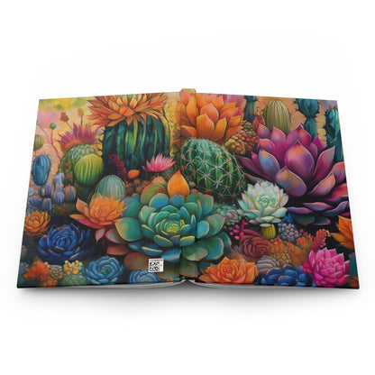 Cacti & Succulents Rainbow Hardcover Journal (Style 1), Writing Notebook, Diary, Sketchbook, Dream Journal