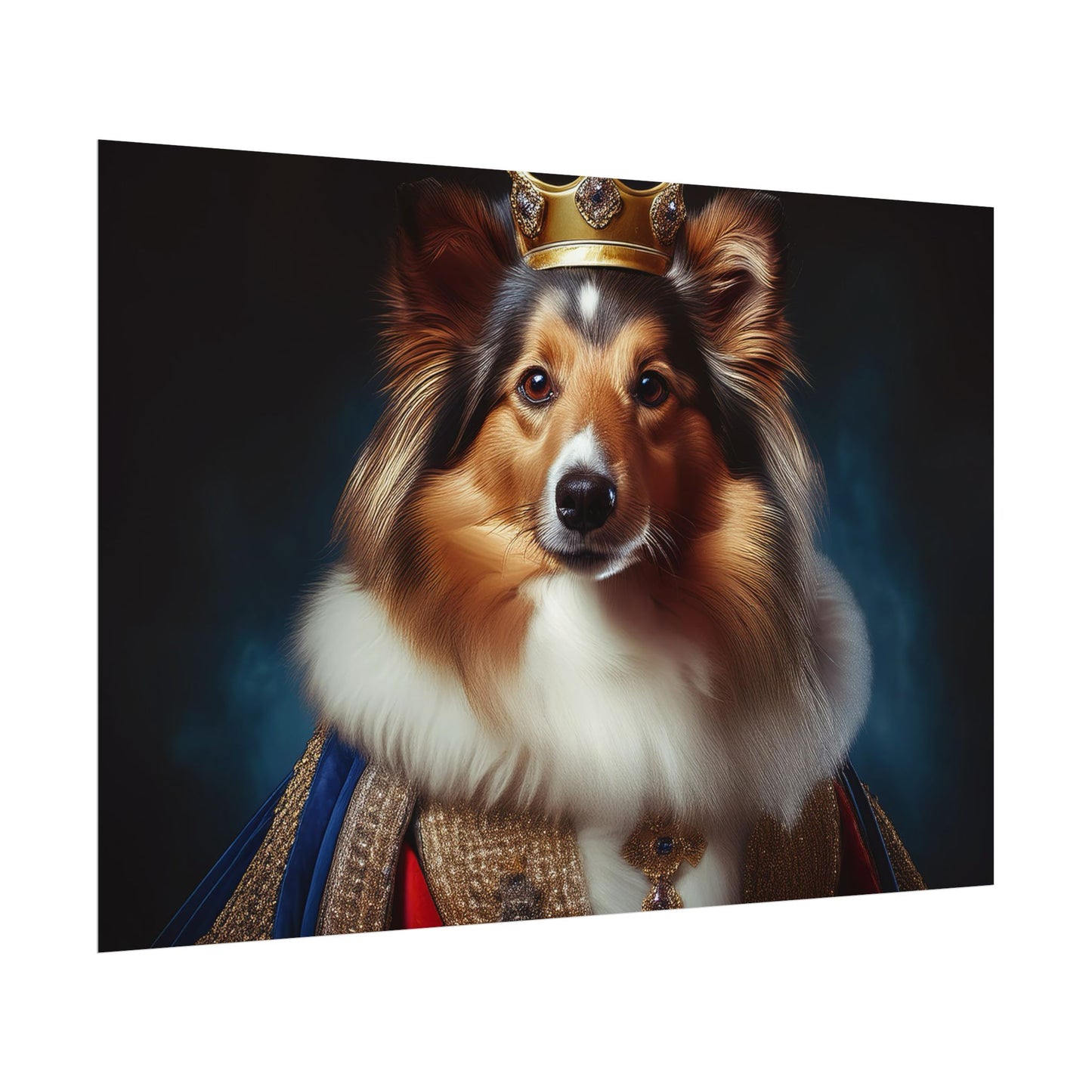 Shetland Sheepdog Renaissance Dog Portrait Art Print, Wall Decor Gift, Animal Lover Home Decor, Dog Wall Art
