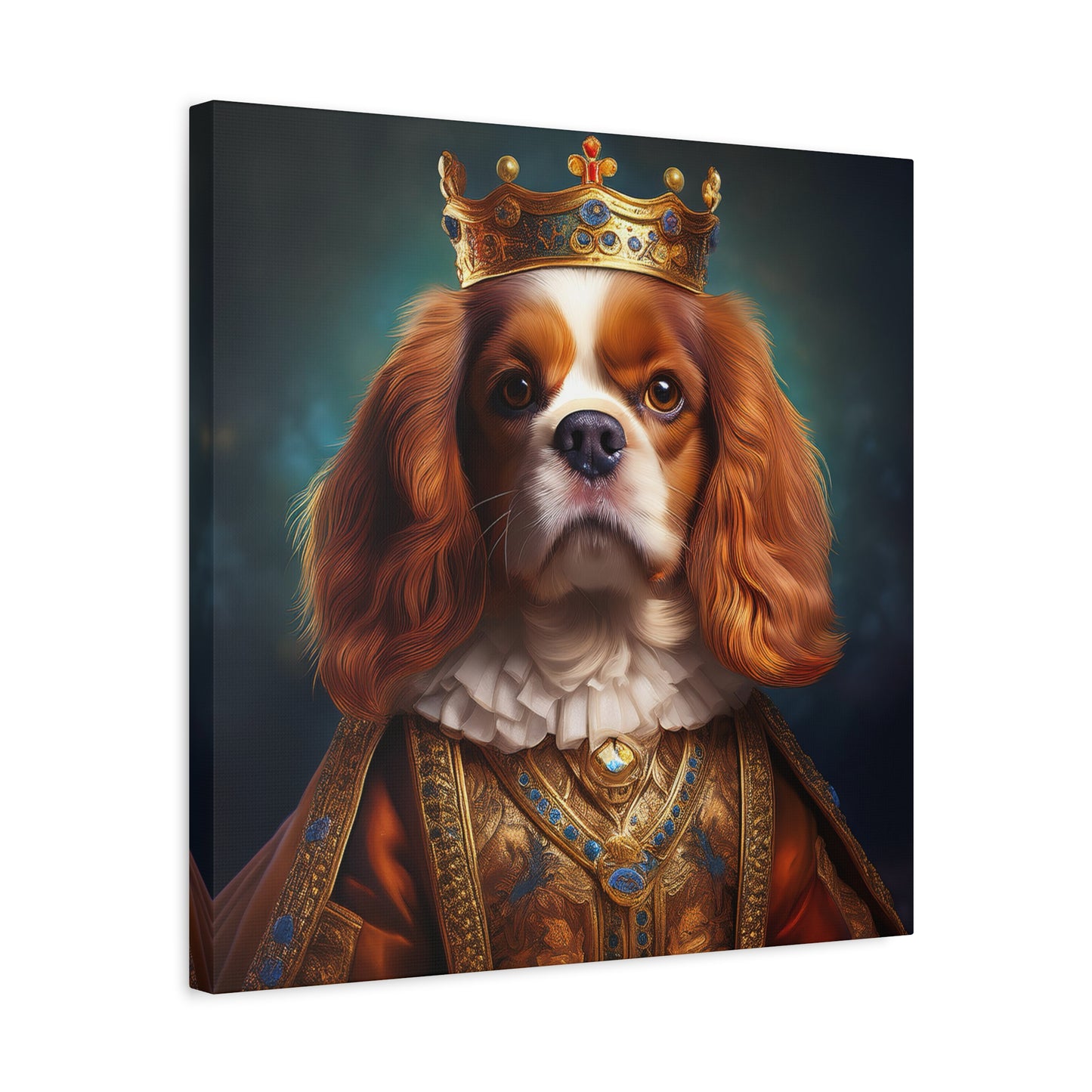 Cavalier King Charles Spaniel Renaissance Pet Portrait on Canvas | Wall art | wall print