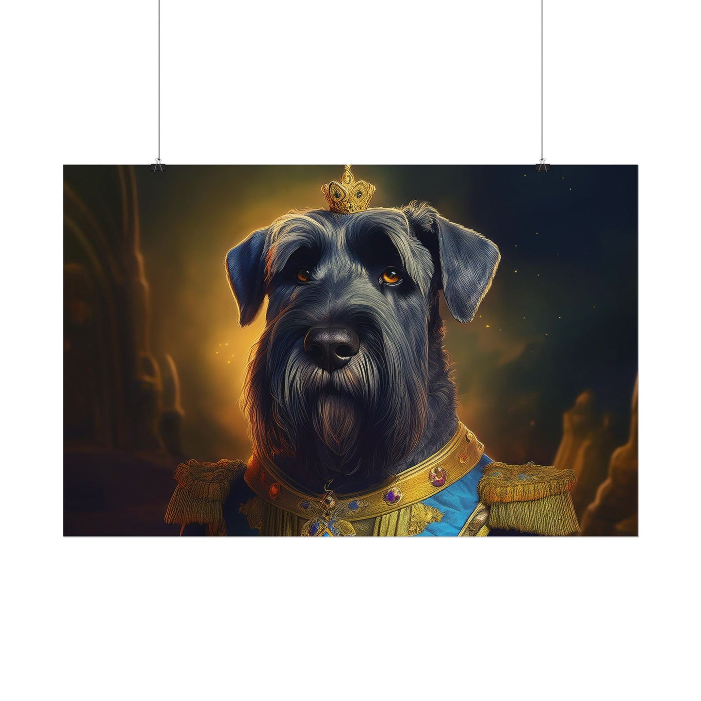Giant Schnauzer Pet Renaissance Portrait Print, Dog Lover Wall Print | Wall Art | Wall Print