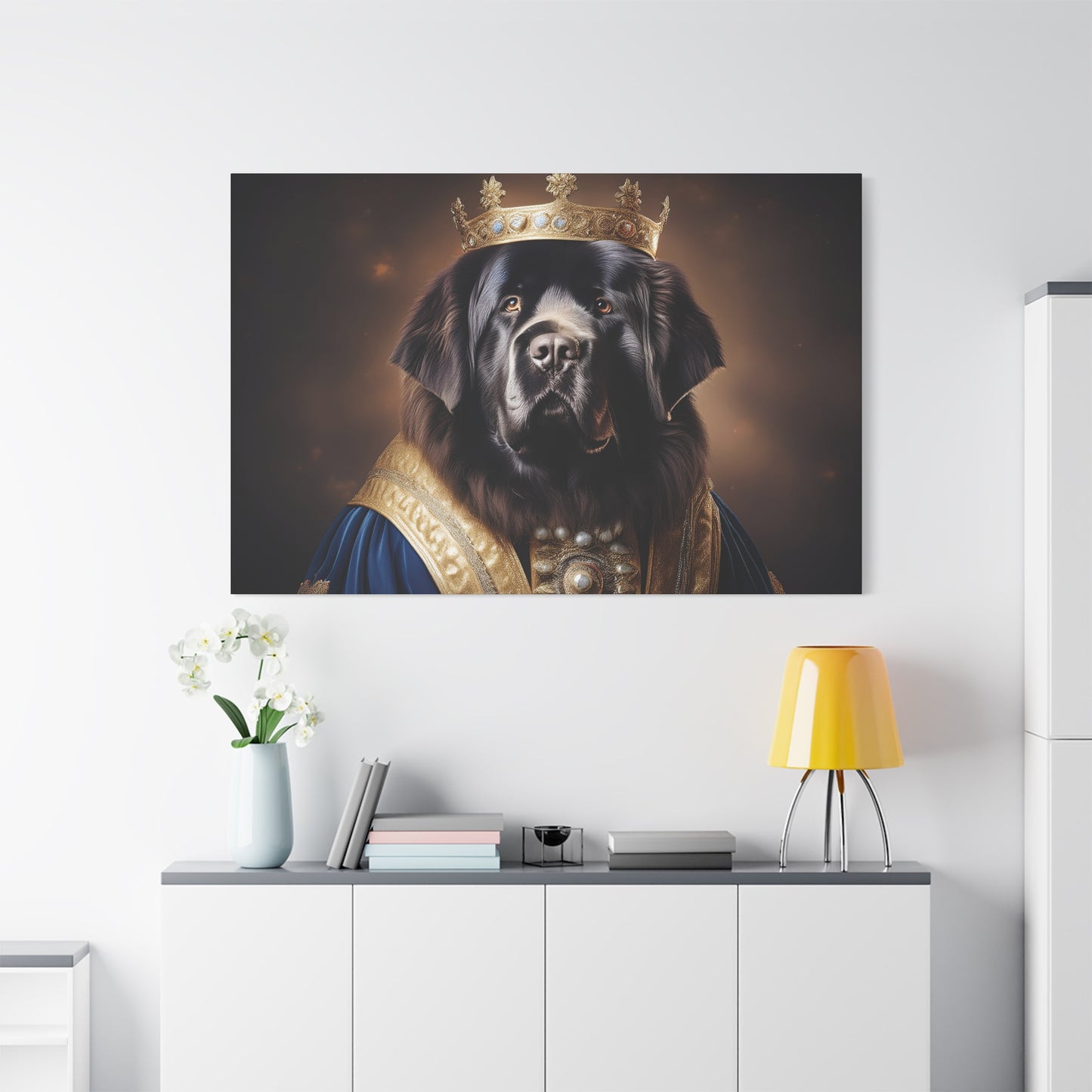 Newfoundland Renaissance Pet Portrait on Canvas | wall art | wall print
