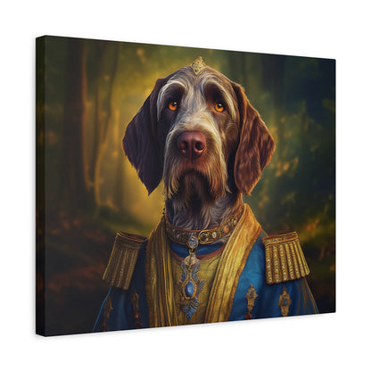 German Wirehaired Pointer Dog Pet Portrait Renaissance - Canvas, wall art, wall print, dog portrait, dog art
