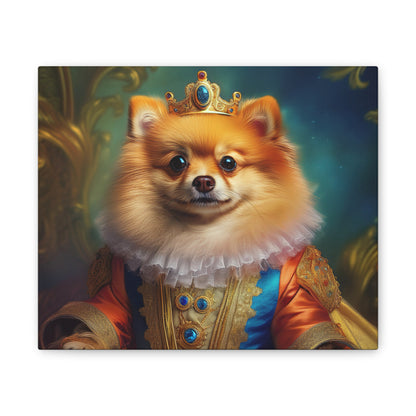 Pomeranian Renaissance Pet Portrait Canvas Print