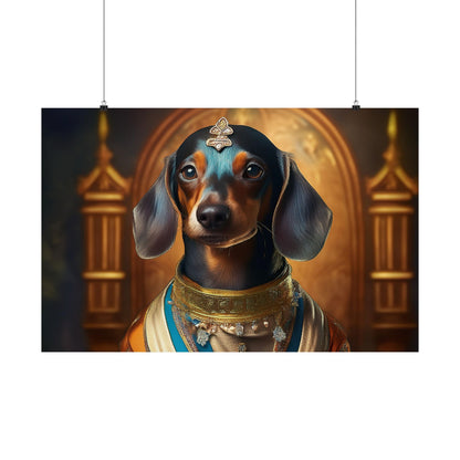 Dachshund Dog Renaissance Pet Portrait Print | Wall Art | Wall Print | Dog Art