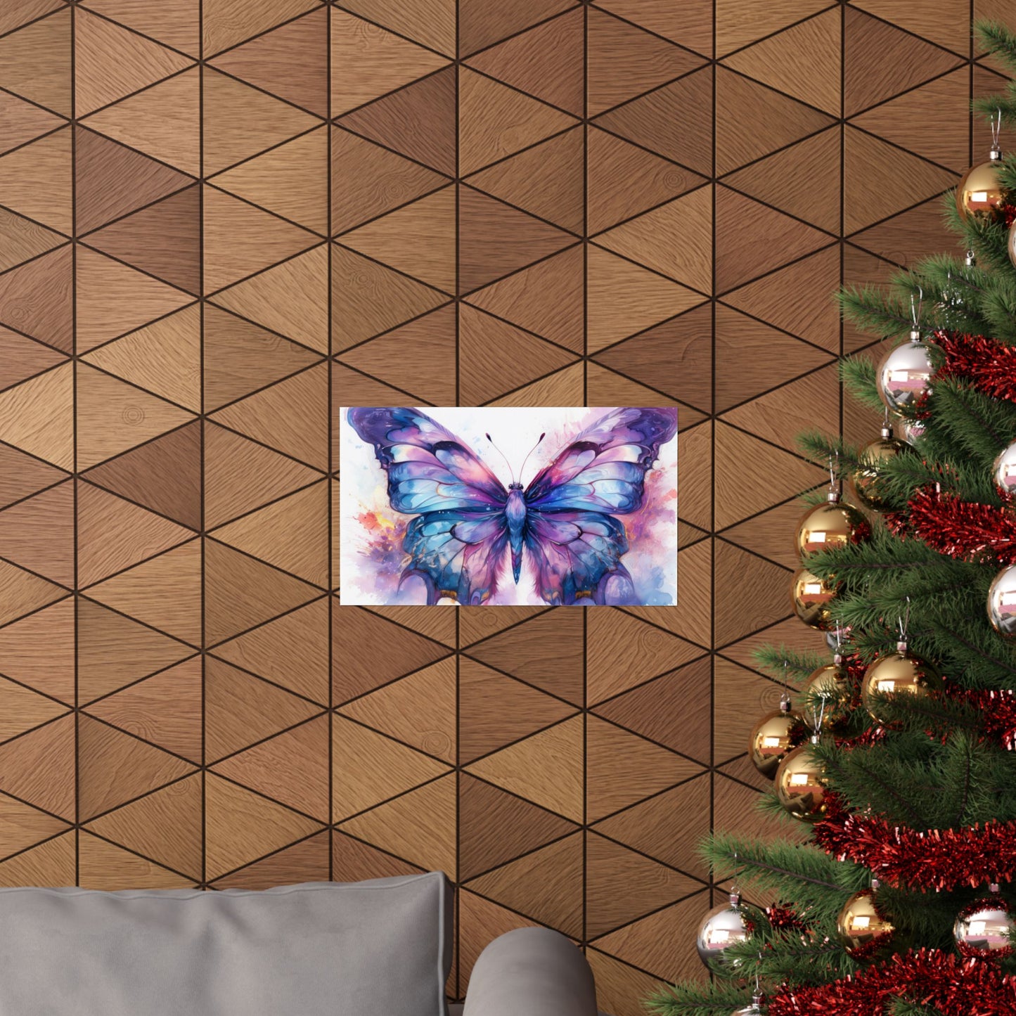 Blue & Purple Butterfly Alcohol Ink Wall Art | Butterfly wall art | Wall Art | Wall Print