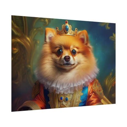 Pomeranian Renaissance Dog Portrait Art Print, Wall Decor Gift, Animal Lover Home Decor, Dog Wall Art