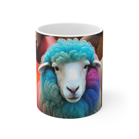 Rainbow Sheep Mug 11oz