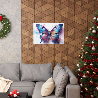 Teal, Blue & Purple Butterfly Alcohol Ink Wall Art |  Butterfly wall art | Wall Art | Wall Print