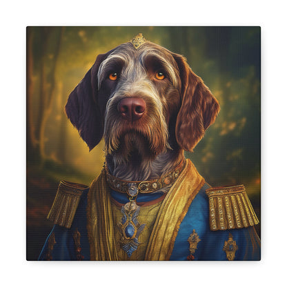German Wirehaired Pointer Dog Pet Portrait Renaissance - Canvas, wall art, wall print, dog portrait, dog art